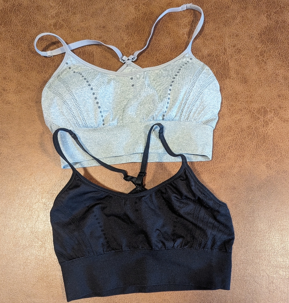 2 sports bras size medium.